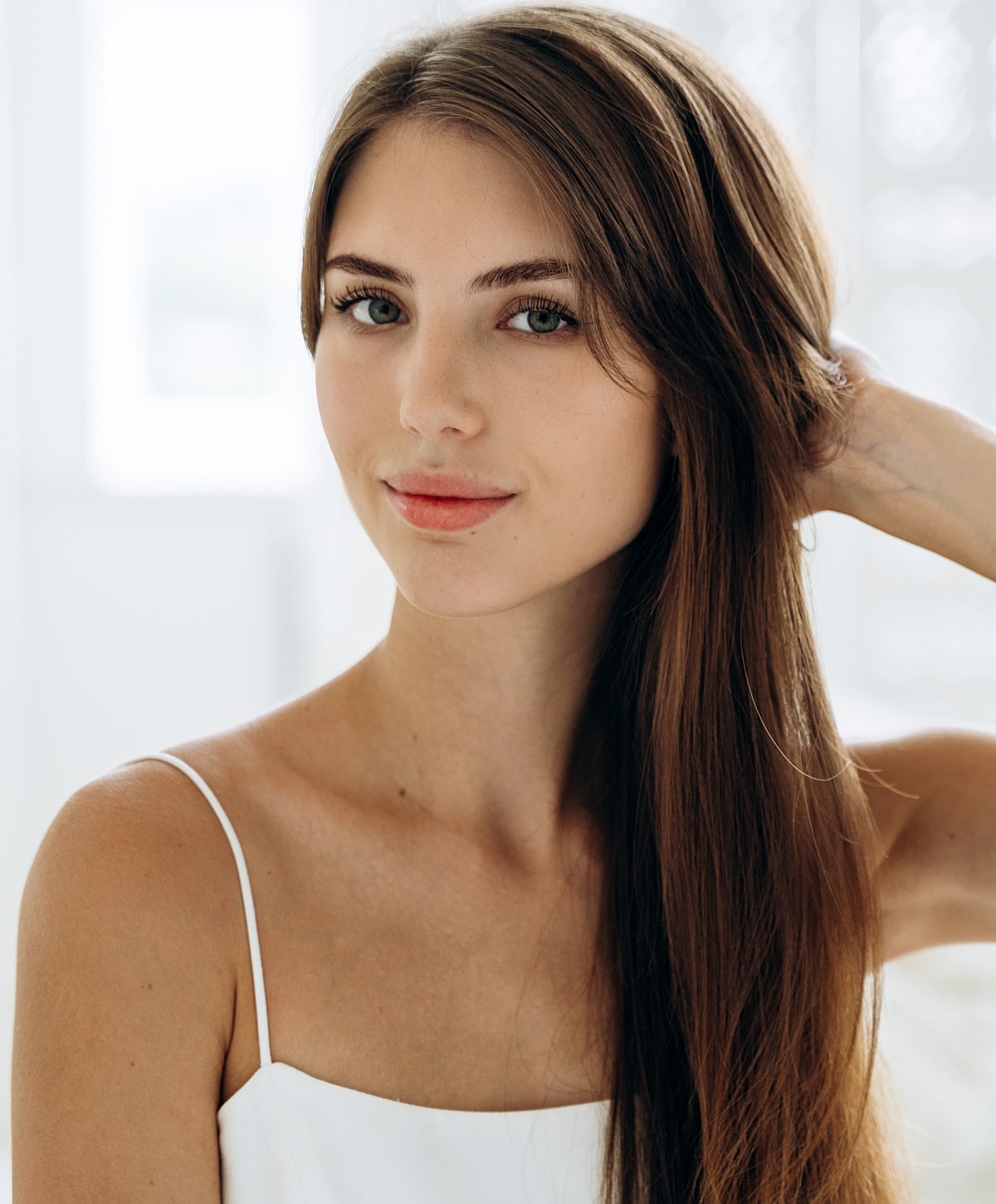 Close-up of large green tropical leaf texture.